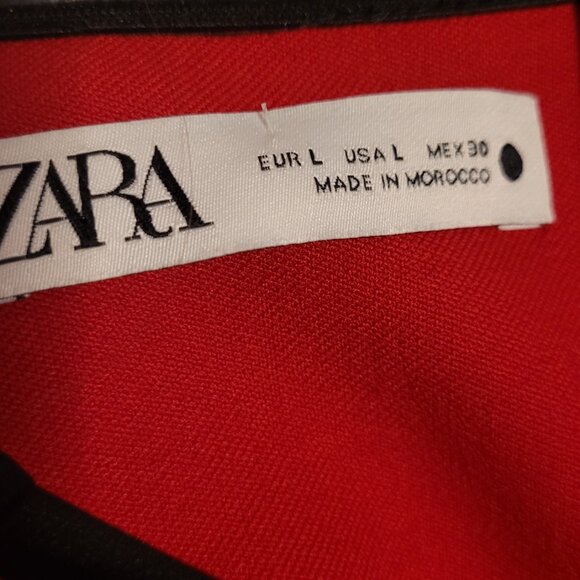 ZARA RED STRAPLESS DRESS - Picture 2 of 6